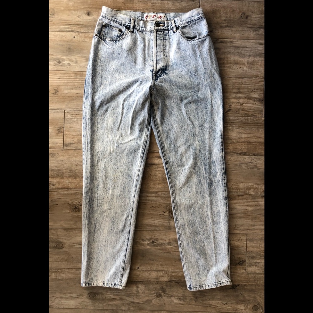 Vintage Acid Wash Jeans Cerini 34 High Rise